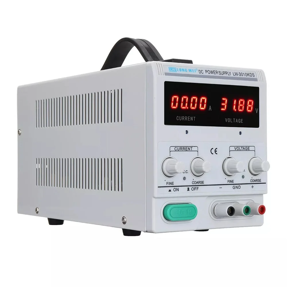 LONG WEI LW-3010KDS 110V/220V 0-30V 0-10A Adjustable LED Digital Display Switching Regulated DC Power Supply
LONG WEI LW-3010KDS 110V/220V 0-30V 0-10A Adjustable LED Digital Display Switching Regulated DC Power Supply