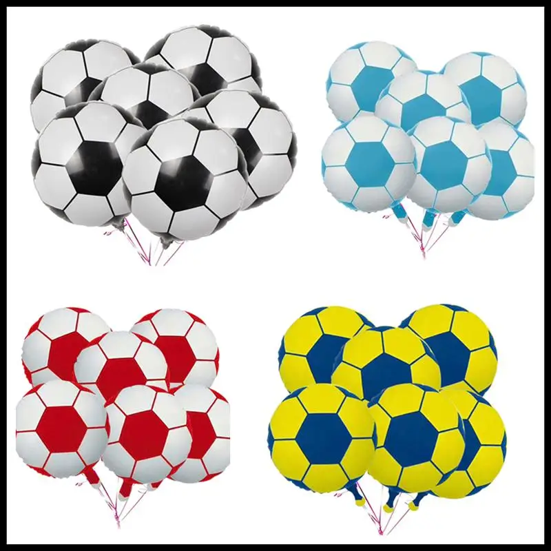 

10 шт воздушные шары для вечеринок 18 дюймов футбольные шары из алюминиевой фольги металлические майларовые воздушные шары украшения