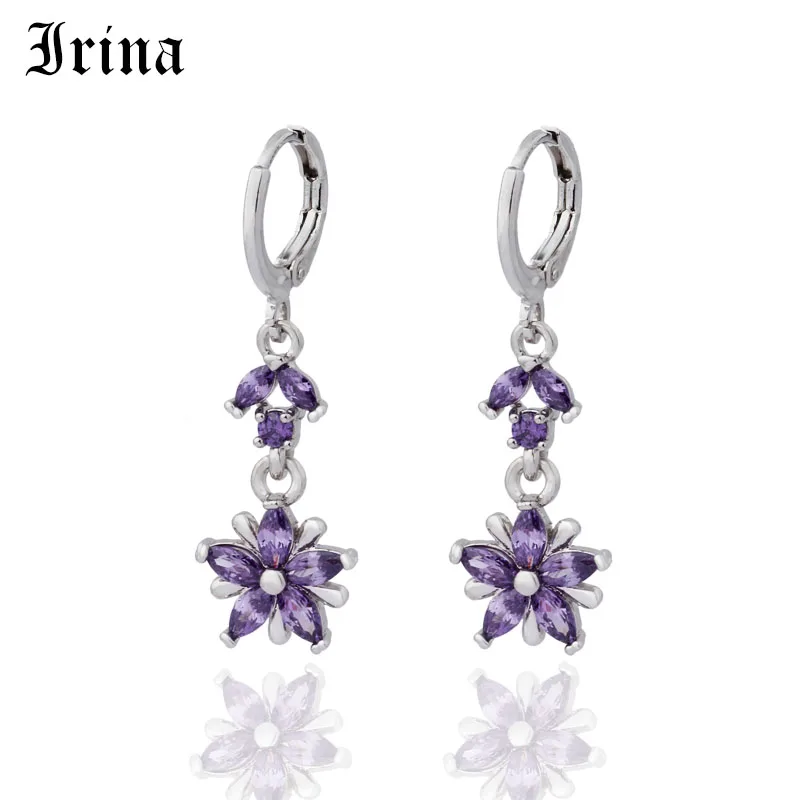 Irina 2019 Korean New Long Flower Pendientes Mujer Moda Elegant Transparent Purple charming Drop Earrings 585
Irina 2019 Korean New Long Flower Pendientes Mujer Moda Elegant Transparent Purple charming Drop Earrings 585