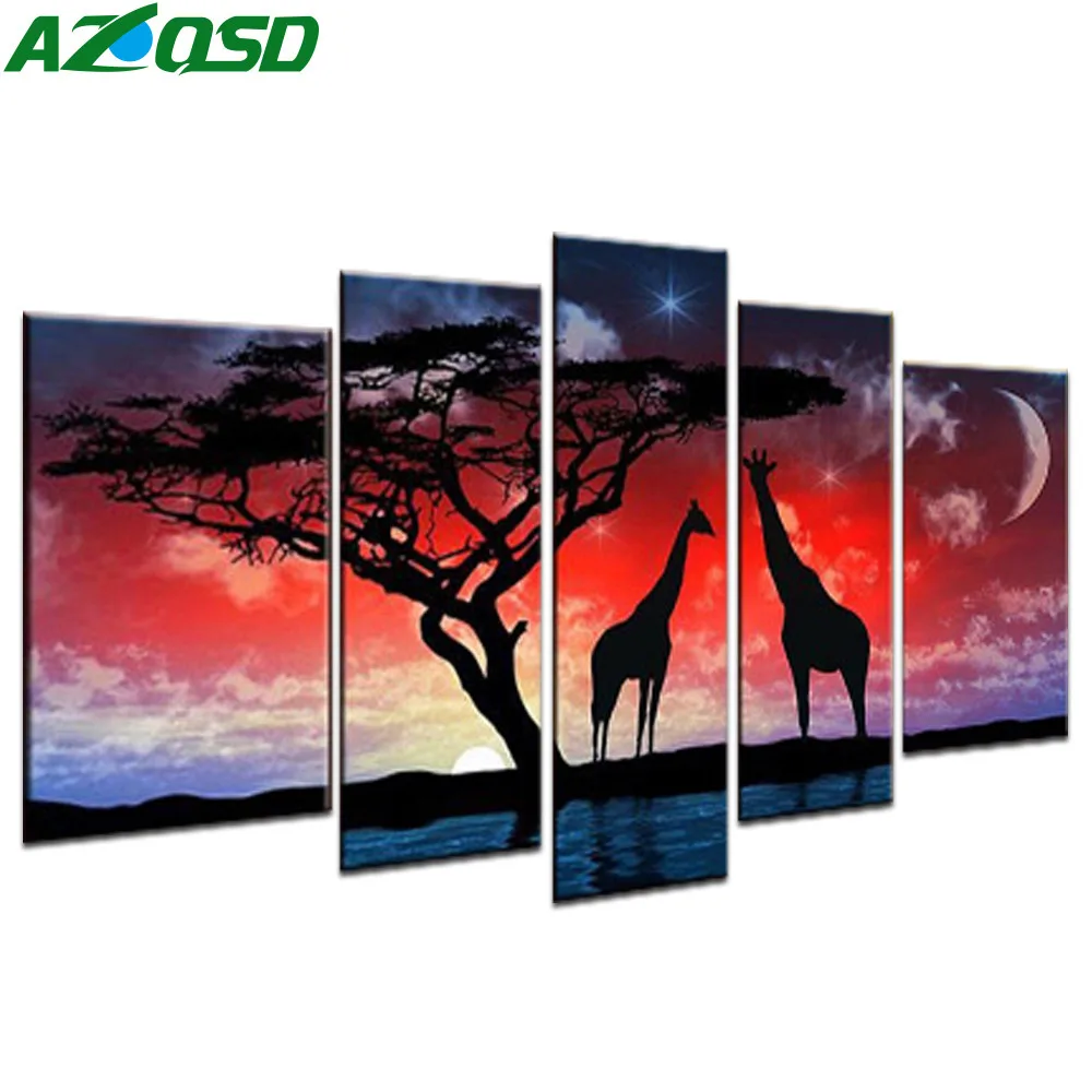 AZQSD Diamond Painting Animal Sunset Diamond Embroidery Sale Multi-picture Combination 5pcs/set Rhinestones Pictures Home Decor
AZQSD Diamond Painting Animal Sunset Diamond Embroidery Sale Multi-picture Combination 5pcs/set Rhinestones Pictures Home Decor