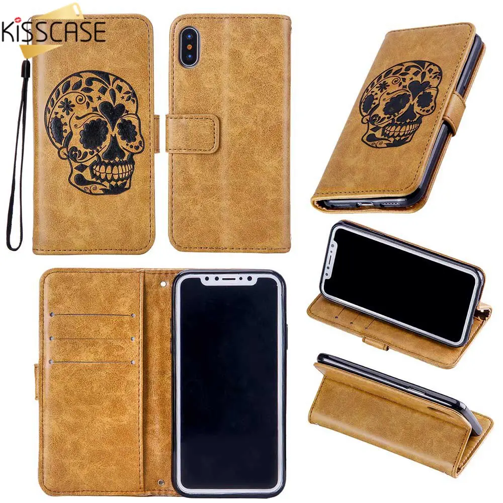 Чехол KISSCASE с тиснением черепа для Samsung Galaxy A3 A5 A7 J2 J3 J5 J7 Prime 2016 2017 S6 S7 S8 S9 Plus Note 5