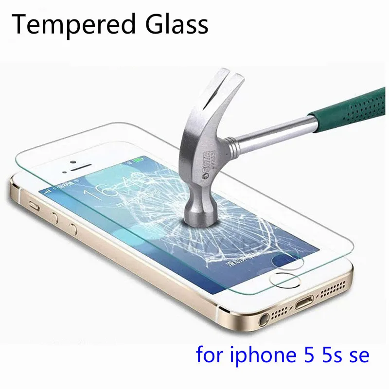 Закаленное стекло 9H для iphone 5s Защитное se 5 2.5D HD пленка чехол 5c закаленное