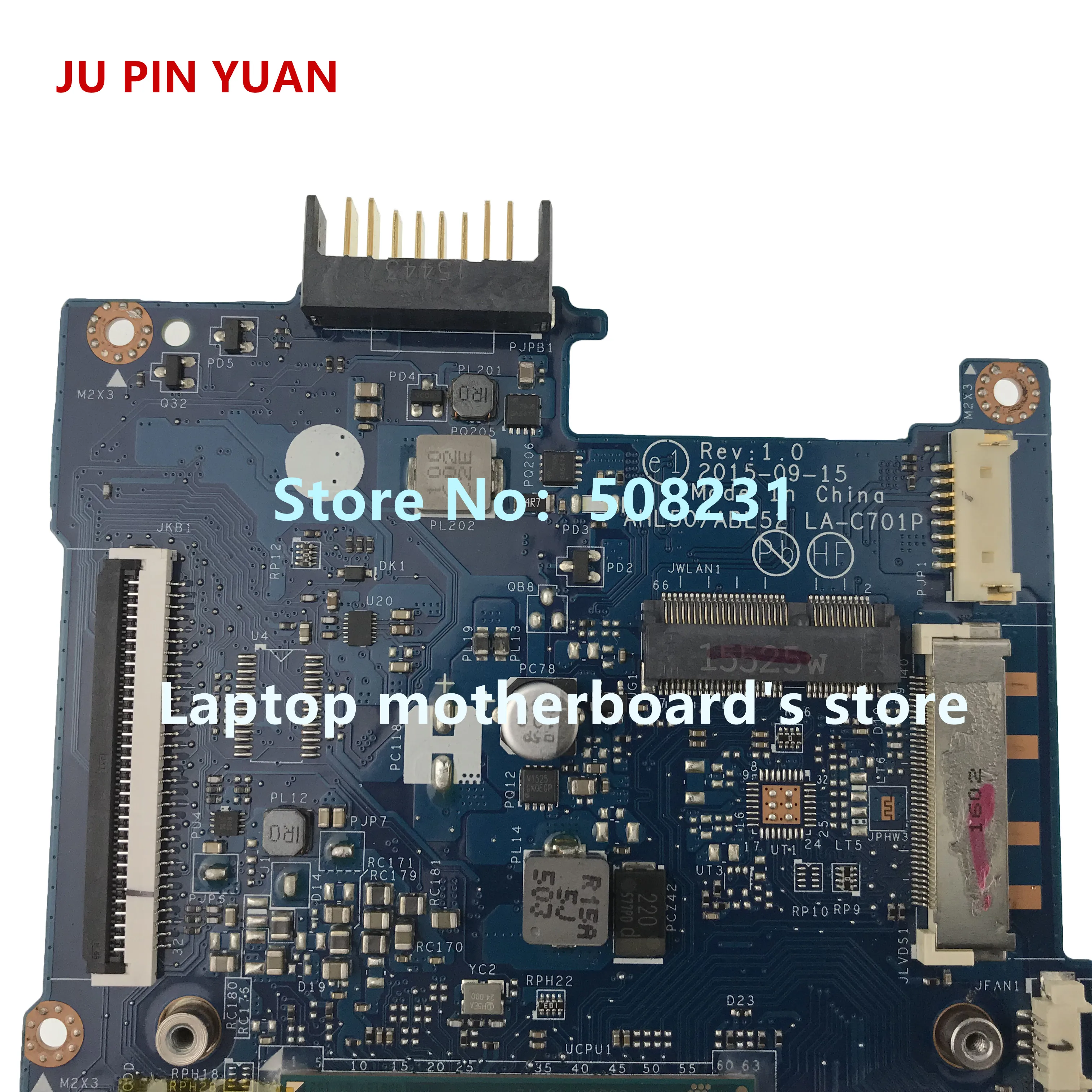 Ju pin yuan 828178-601 828178-501 828178-001 для HP 15-AC190CA 15-AC материнская плата ноутбука с I3-5005U LA-C701P 100%