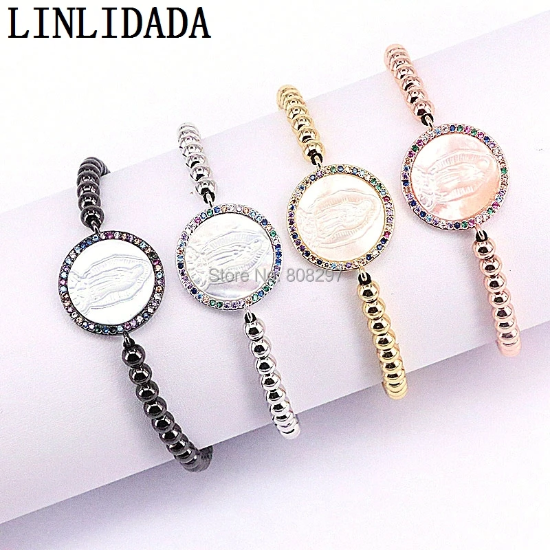 8Pcs CZ Micro Pave Round White Shell Virgin Mary Connector Braiding Macrame Bracelets Fashion Jewelry
8Pcs CZ Micro Pave Round White Shell Virgin Mary Connector Braiding Macrame Bracelets Fashion Jewelry