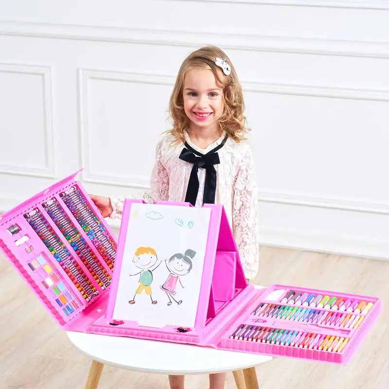 176 PCS Of Children Cartoon Watercolor Painting Large Suit Gift Box Crayons Watercolor Pen Color Pencil Painting Tools Party
176 PCS Of Children Cartoon Watercolor Painting Large Suit Gift Box Crayons Watercolor Pen Color Pencil Painting Tools Party