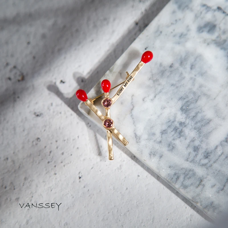 Vanssey модные ювелирные изделия красная подсветильник к свету My Fire Austiran Стразы