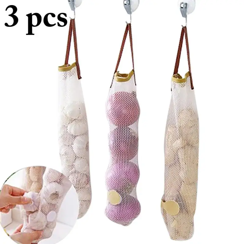 3pcs Creative Vegetable Onion Potato Storage Hanging Bag Hollow Breathable Mesh Bag Kitchen Garlic Ginger Mesh Storage Bag
3pcs Creative Vegetable Onion Potato Storage Hanging Bag Hollow Breathable Mesh Bag Kitchen Garlic Ginger Mesh Storage Bag
