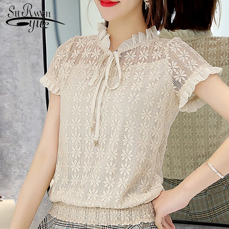 sweet Short sleeve summer women tops fashion 2021 lace women blouse shirt blusas sexy hollow lace women's clothing tops 0058 30
sweet Short sleeve summer women tops fashion 2021 lace women blouse shirt blusas sexy hollow lace women's clothing tops 0058 30
