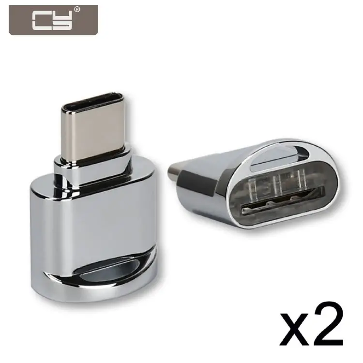 

CY USB-C USB 2.0 Type C to Micro SD SDXC TF Card Reader Adapter for Laptop & Cell Phone 2pcs