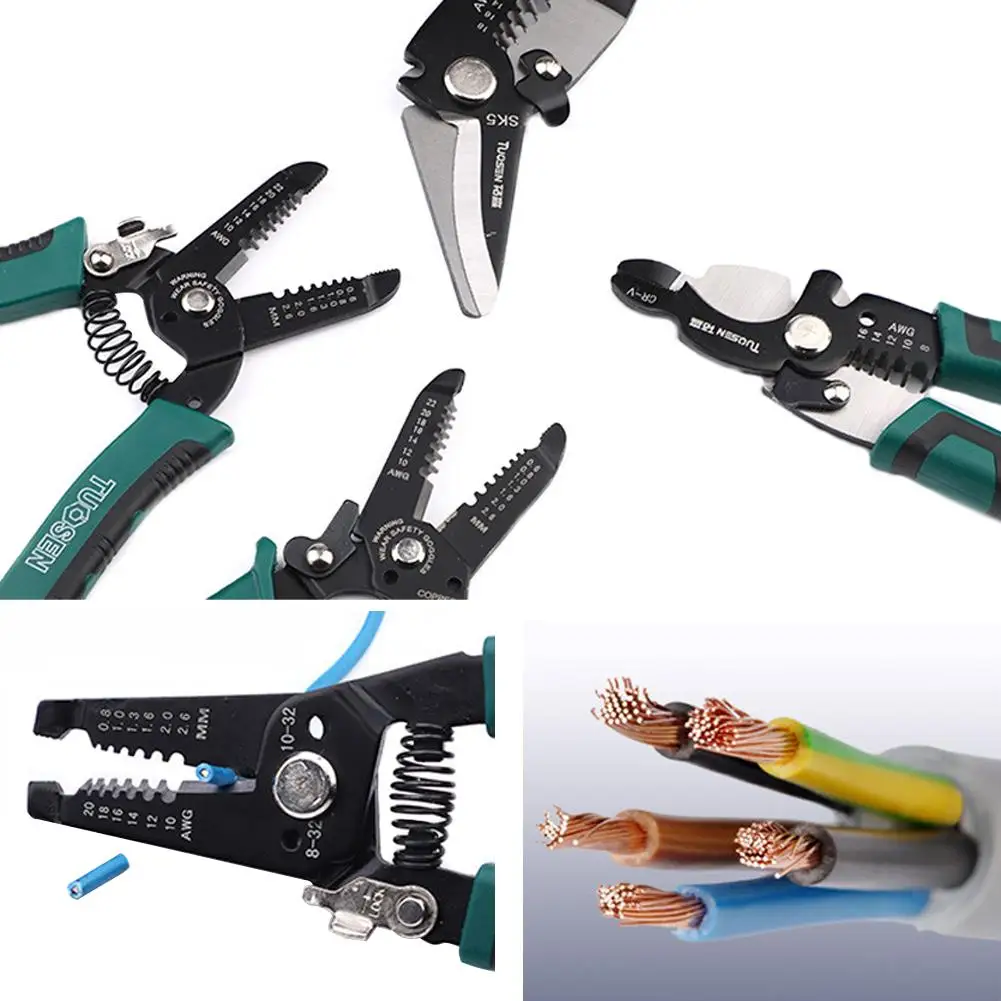 Multi-function Manual 7 Inch Stripping Pliers Labor-saving Durable Crimping Pliers Electrician Stripping Tools
Multi-function Manual 7 Inch Stripping Pliers Labor-saving Durable Crimping Pliers Electrician Stripping Tools