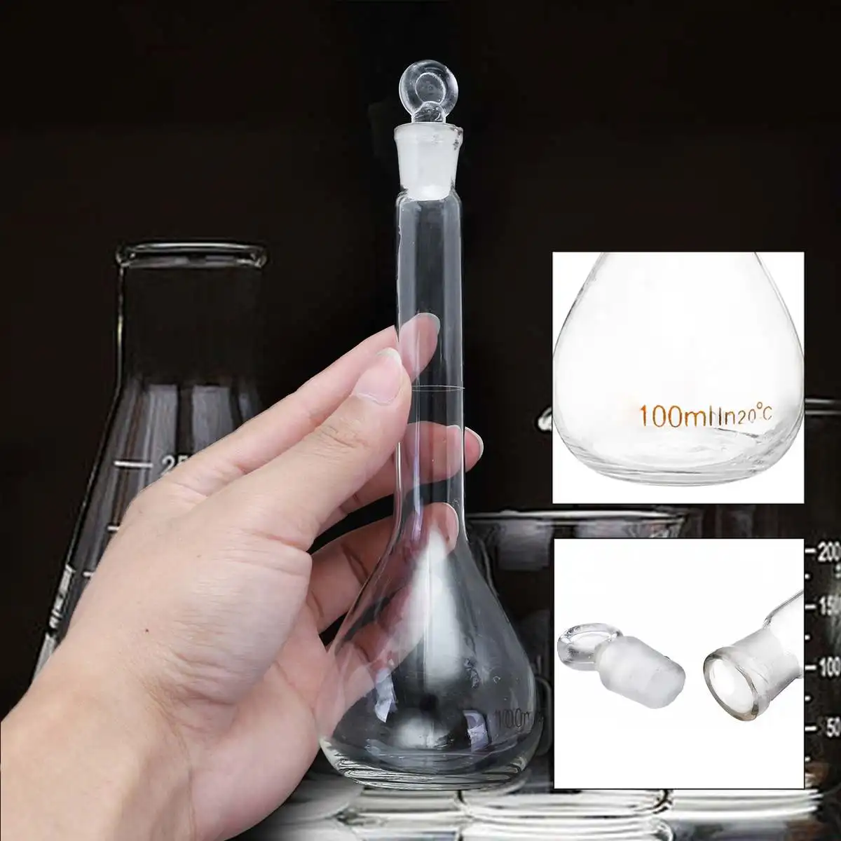 5-100ml 50ml Lab Glass Volumetric Flask with Stopper Lab Chemistry Glassware Laboratory Equipment
5-100ml 50ml Lab Glass Volumetric Flask with Stopper Lab Chemistry Glassware Laboratory Equipment