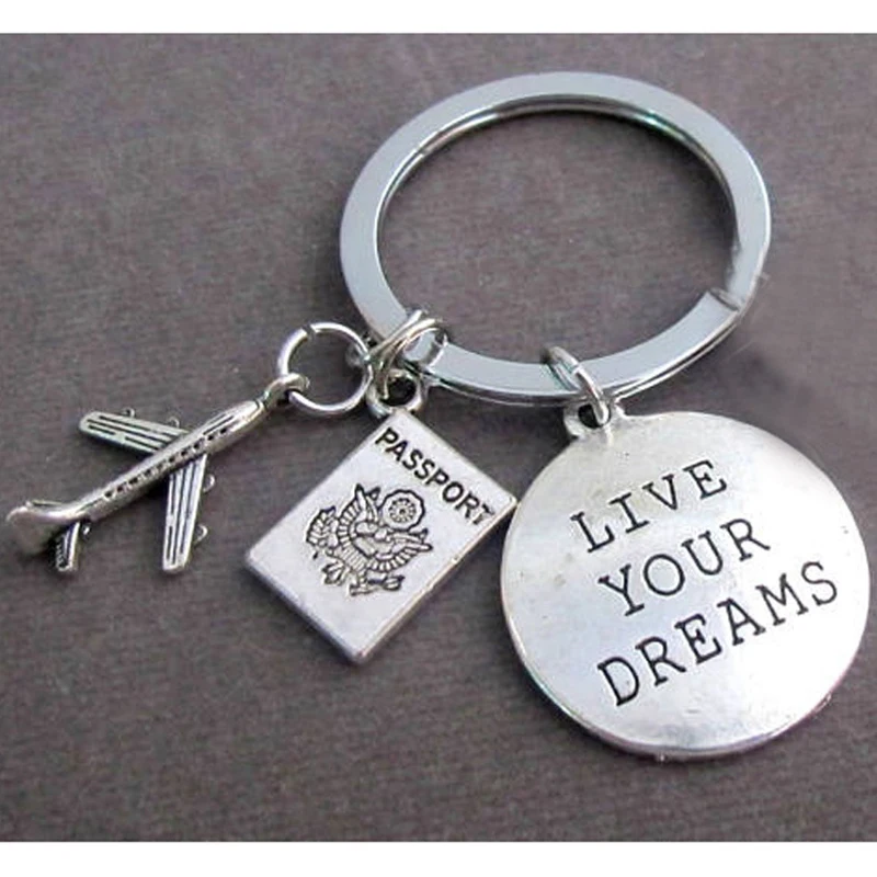 Travel Traveler Key Chain, Holiday Keyring, Flight Attendant Keychain,Cabin Crew Keyfob, Air Plane And Passport, Live Your Dream
Travel Traveler Key Chain, Holiday Keyring, Flight Attendant Keychain,Cabin Crew Keyfob, Air Plane And Passport, Live Your Dream