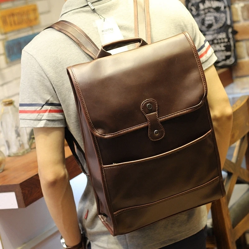 New Fashion PU Leather Backpack High Quality Men's Travel Bags Preppy Style School Laptop Book Hand Bag Casual Rucksack Mochila
New Fashion PU Leather Backpack High Quality Men's Travel Bags Preppy Style School Laptop Book Hand Bag Casual Rucksack Mochila