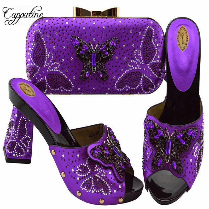 Nigerian Rhinestone High Heels Shoes And Matching Bags Set African Style Rhinestone Purple Shoes And Bag Set For Party
Nigerian Rhinestone High Heels Shoes And Matching Bags Set African Style Rhinestone Purple Shoes And Bag Set For Party