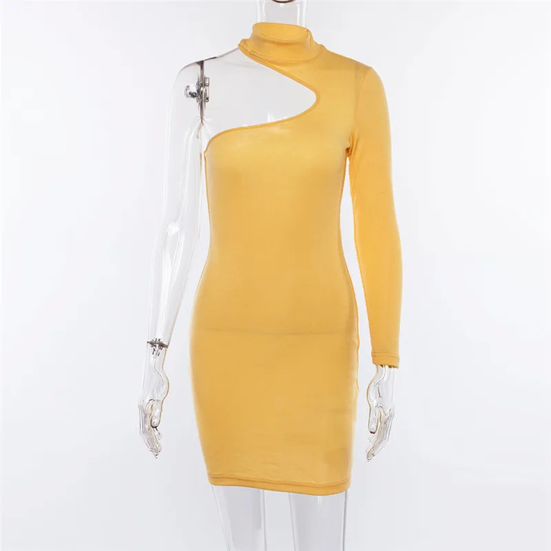 Sexy One Shoulder Hollow Bandage Dress Women High Neck Pencil Mini Beach Dress Robe Female Spring Autumn Party Bodycon Dresses
Sexy One Shoulder Hollow Bandage Dress Women High Neck Pencil Mini Beach Dress Robe Female Spring Autumn Party Bodycon Dresses