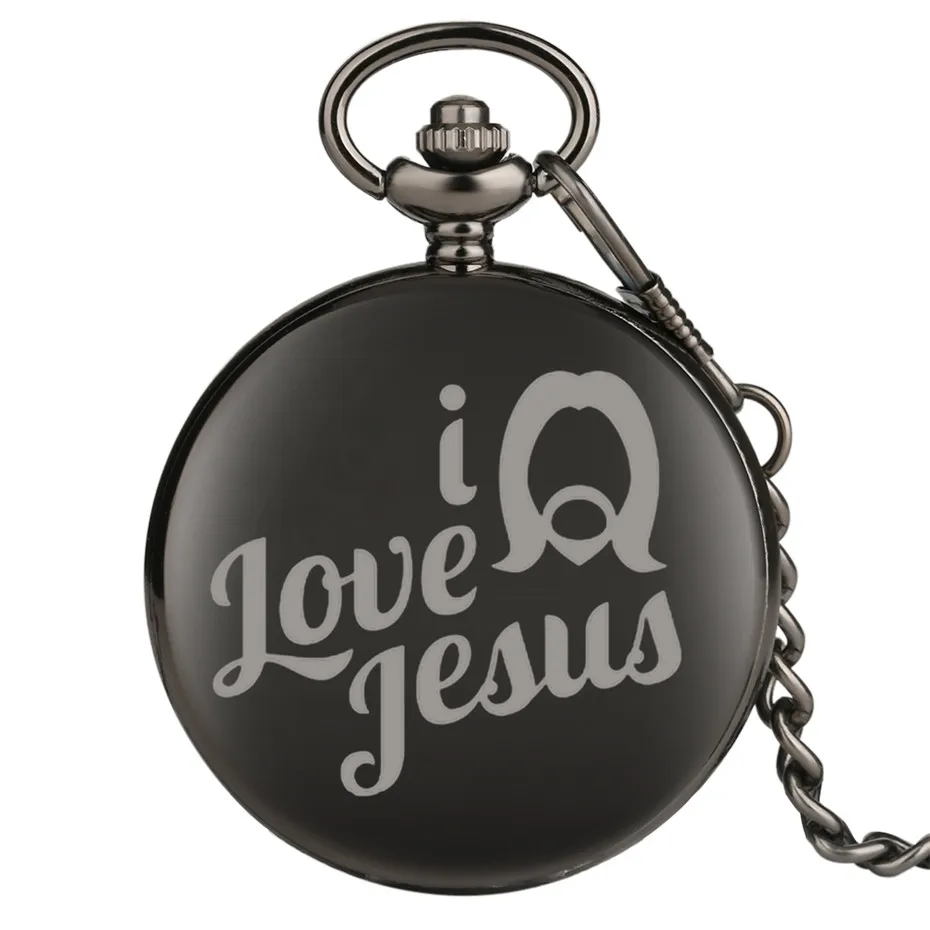 I Love Jesus Theme Design Souvenir Pendant Pocket Watch Steampunk Polishing Black Full Hunter Quartz Timepiece Unisex Clock
I Love Jesus Theme Design Souvenir Pendant Pocket Watch Steampunk Polishing Black Full Hunter Quartz Timepiece Unisex Clock