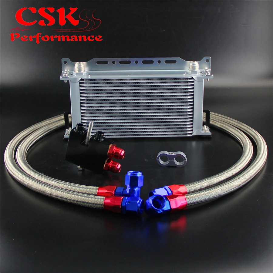 AN10 19 Row Oil Cooler w/ Bracket Hose Kit Fits For BMW 335: N54 E90 E92 E93/135: E82
AN10 19 Row Oil Cooler w/ Bracket Hose Kit Fits For BMW 335: N54 E90 E92 E93/135: E82