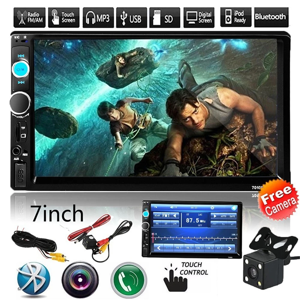 7010B 2 Din Car Video Player 7" HD Player MP5 Touch Screen Digital Display Bluetooth Multimedia USB Car Radio Autoradio
7010B 2 Din Car Video Player 7" HD Player MP5 Touch Screen Digital Display Bluetooth Multimedia USB Car Radio Autoradio