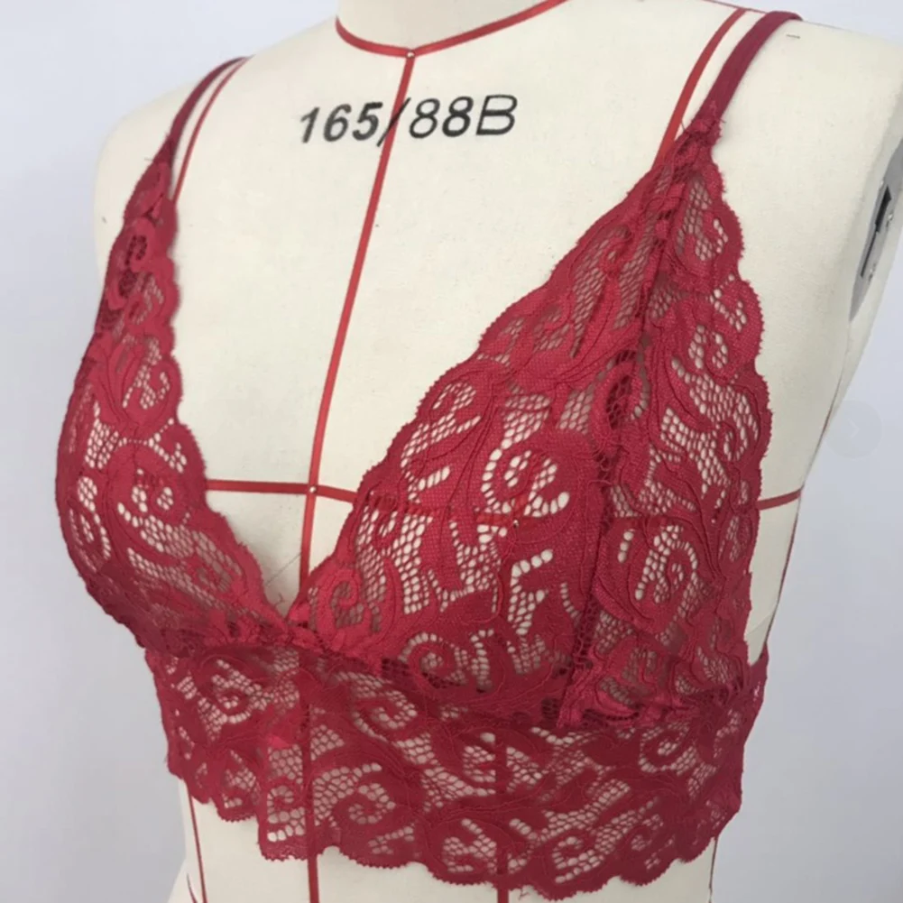 Sexy Women's Lace Flowers Push Up Bras Solid Black Red Plus Size Backless Wireless Lingerie Bralette Bralet Soutien Gorge Femme
Sexy Women's Lace Flowers Push Up Bras Solid Black Red Plus Size Backless Wireless Lingerie Bralette Bralet Soutien Gorge Femme