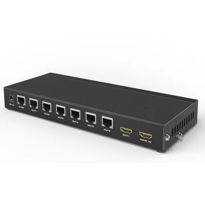 8 port HD splitter extender Support 3D With Ethernet 1080P Up to 164Ft/50m RJ45 UTP POC & EDID over Cat5e/6/7
8 port HD splitter extender Support 3D With Ethernet 1080P Up to 164Ft/50m RJ45 UTP POC & EDID over Cat5e/6/7
