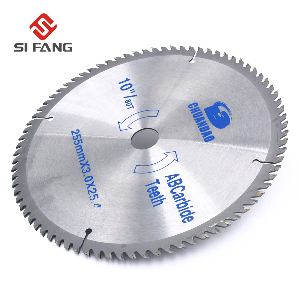 SI FANG 255mm(10") 80 Teeth Carbide Saw Blade Cutting Discs Cutting Tool For Various Kinds Metals and Woodwork Cutting Durable
SI FANG 255mm(10") 80 Teeth Carbide Saw Blade Cutting Discs Cutting Tool For Various Kinds Metals and Woodwork Cutting Durable