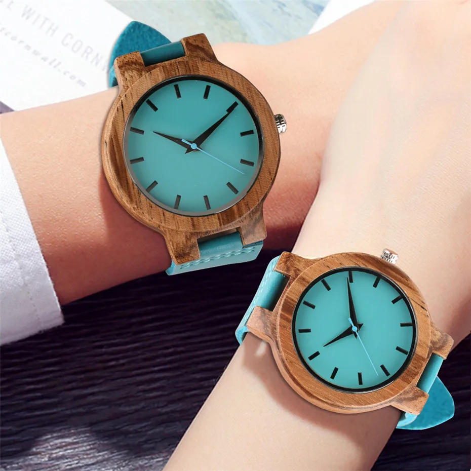 Minimalist Blue Wood Watch for Men Women Genuine Leather Wristwatch Mens Quartz Watch Elegant Watch Women Best Gifts for Lover
Minimalist Blue Wood Watch for Men Women Genuine Leather Wristwatch Mens Quartz Watch Elegant Watch Women Best Gifts for Lover