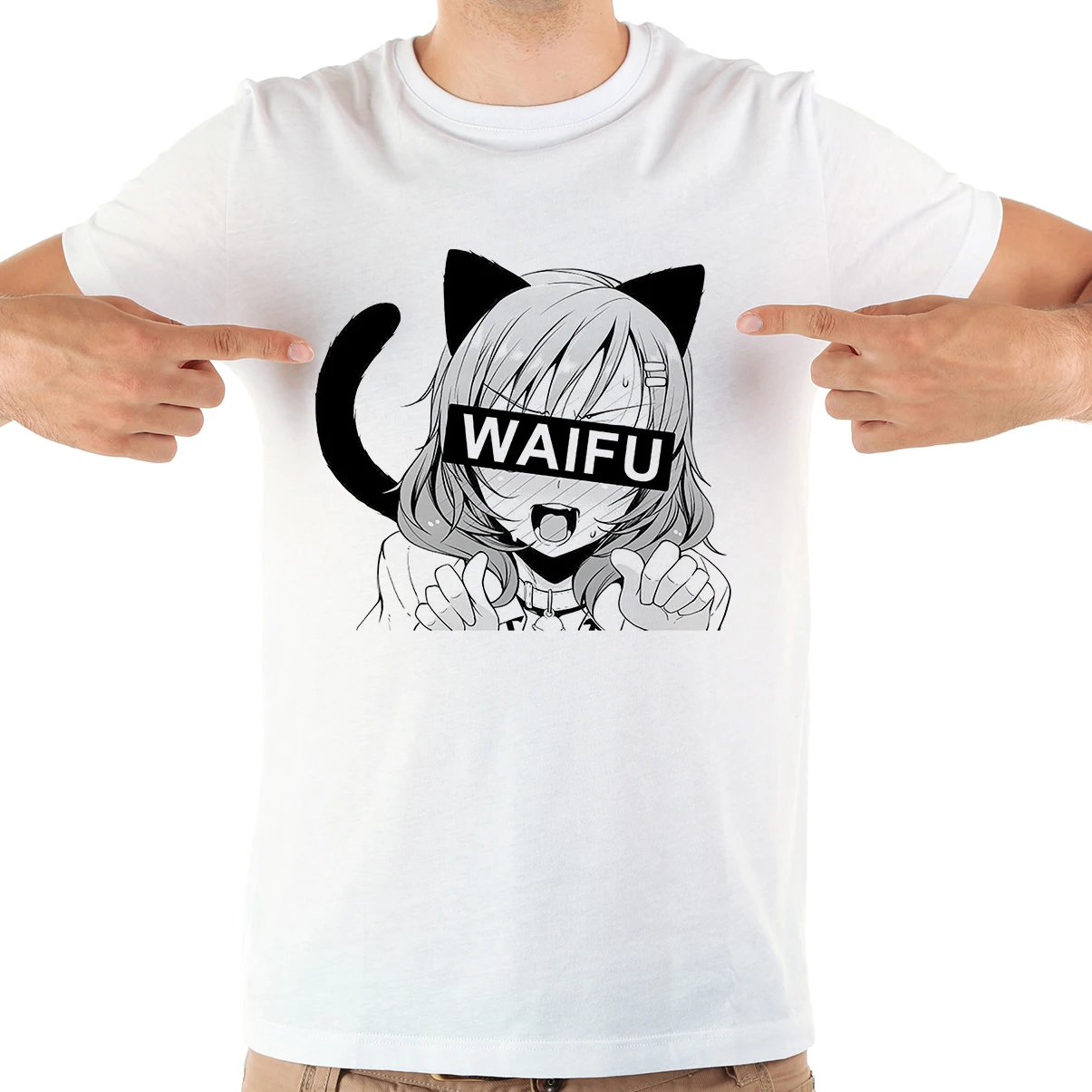 Японская забавная аниме футболка otaku с мангой kawaii Neko Waifu, Новинка лета 2019, Повседневная футболка с коротким рукавом
Японская забавная аниме футболка otaku с мангой kawaii Neko Waifu, Новинка лета 2019, Повседневная футболка с коротким рукавом