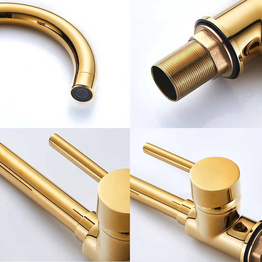Luxury Gold Kitchen Faucet Gold Brass for Cold and Hot Mixer Tap Sink Faucet Vegetable Washing Basin Brushed Brass
Luxury Gold Kitchen Faucet Gold Brass for Cold and Hot Mixer Tap Sink Faucet Vegetable Washing Basin Brushed Brass