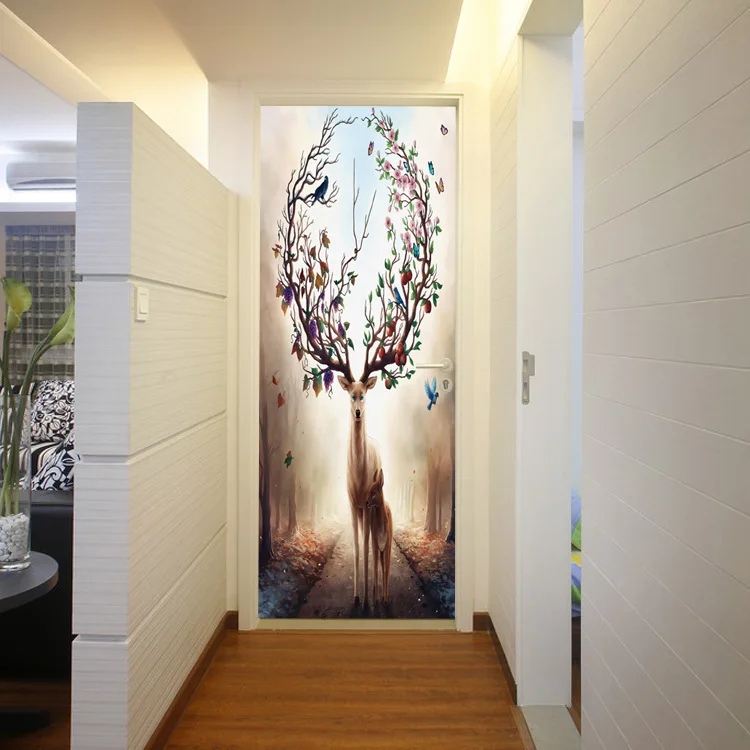 nm130 Creative elk Deer Door Stickers Mural PVC Self-adhesive Waterproof Bedroom WallPaper Living Room home Decoration
nm130 Creative elk Deer Door Stickers Mural PVC Self-adhesive Waterproof Bedroom WallPaper Living Room home Decoration