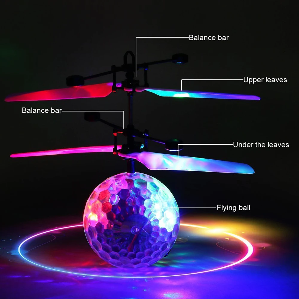 New RC Infrared Induction Drone Flying Flash Disco Colorful Shining LED Lighting Ball Helicopter Gesture-Sensing toy for Child
New RC Infrared Induction Drone Flying Flash Disco Colorful Shining LED Lighting Ball Helicopter Gesture-Sensing toy for Child