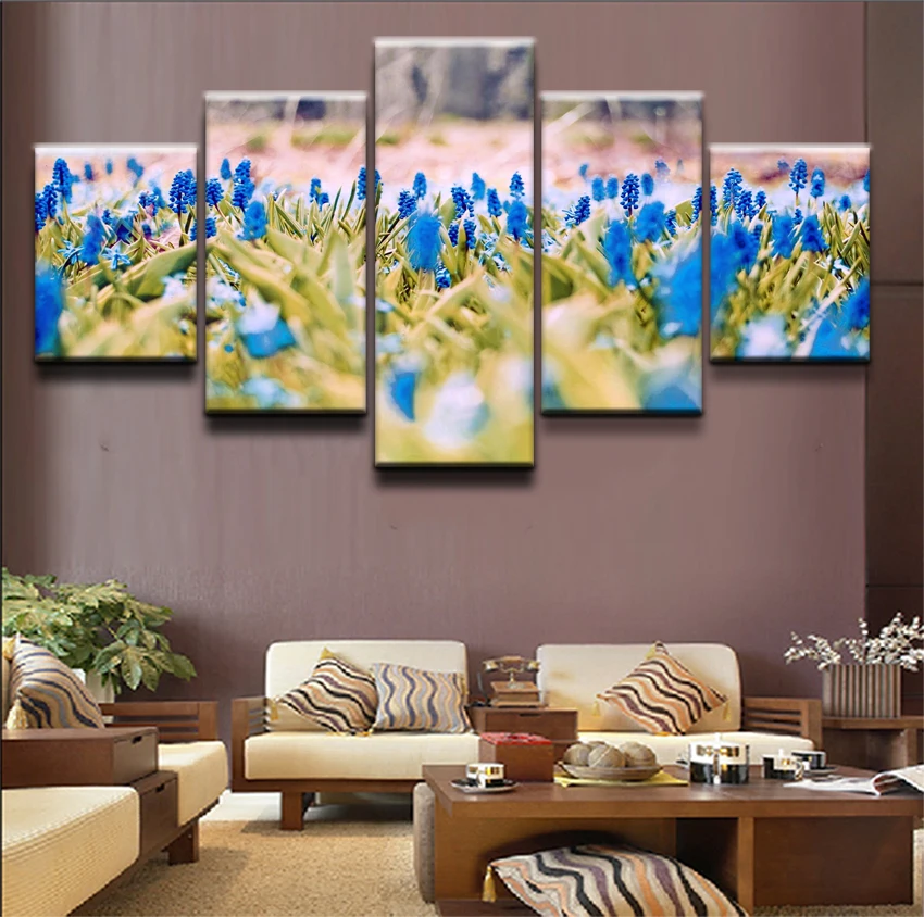 HD Prints Pictures Modern Canvas Posters 5 Pieces Blue Flower Landscape Paintings For Living Room Home Wall Art Decor Framework
HD Prints Pictures Modern Canvas Posters 5 Pieces Blue Flower Landscape Paintings For Living Room Home Wall Art Decor Framework