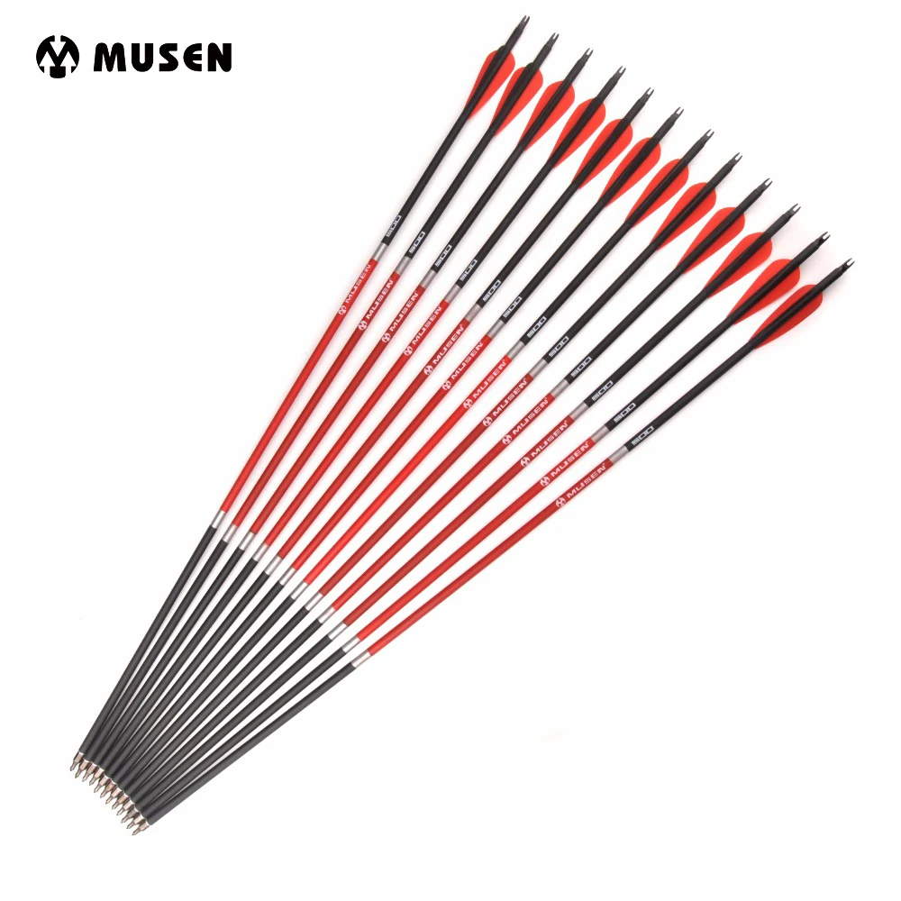US 12/24 pcs 30 Inches Carbon Arrow Spine 500 Diameter 7.8mm for 40-50lbs Recurve Bow Archery Hunting Shooting
US 12/24 pcs 30 Inches Carbon Arrow Spine 500 Diameter 7.8mm for 40-50lbs Recurve Bow Archery Hunting Shooting