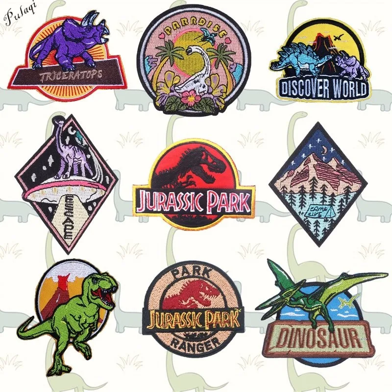 Pulaqi Discovery World Dinosaur Patches Iron On Clothes Hat T-shirt Jurassic Park Patch For Men Kids Women Decoration F
Pulaqi Discovery World Dinosaur Patches Iron On Clothes Hat T-shirt Jurassic Park Patch For Men Kids Women Decoration F