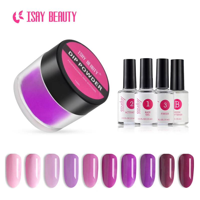 ISAYBEAUTY цвет ногтей погружения порошок Новое поступление Цвета 10 г последние не