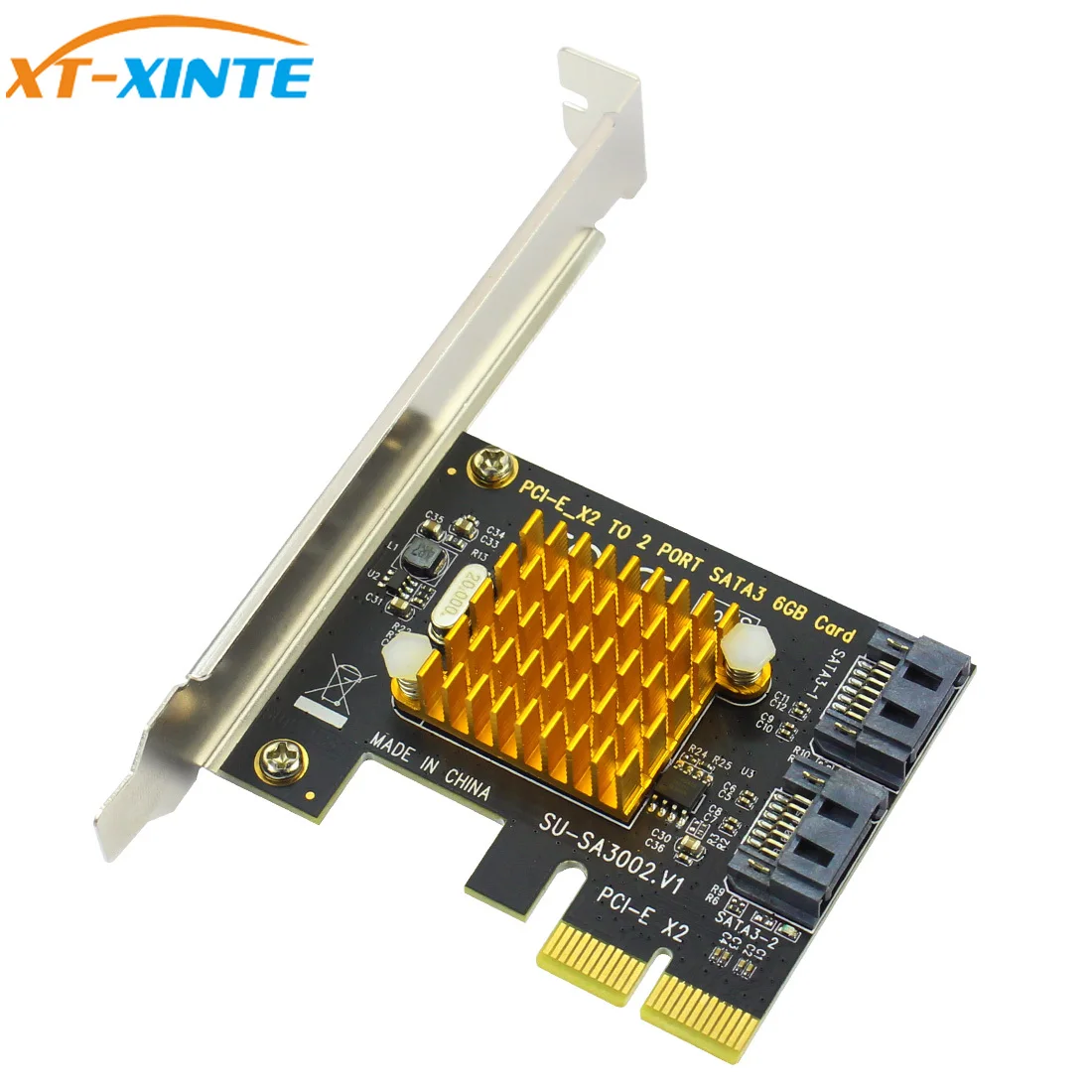 PCI E Express к SATA3.0 SATA 3 III 6 Гбит/с 2 порта контроллер адаптер расширения карты с