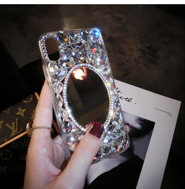Luxury Gems Crystal Mirror Phone Case For iPhone12 11Pro Xs Max 78plus 6s SE2020 XR Full Cover Skinny Shell Protection
Luxury Gems Crystal Mirror Phone Case For iPhone12 11Pro Xs Max 78plus 6s SE2020 XR Full Cover Skinny Shell Protection
