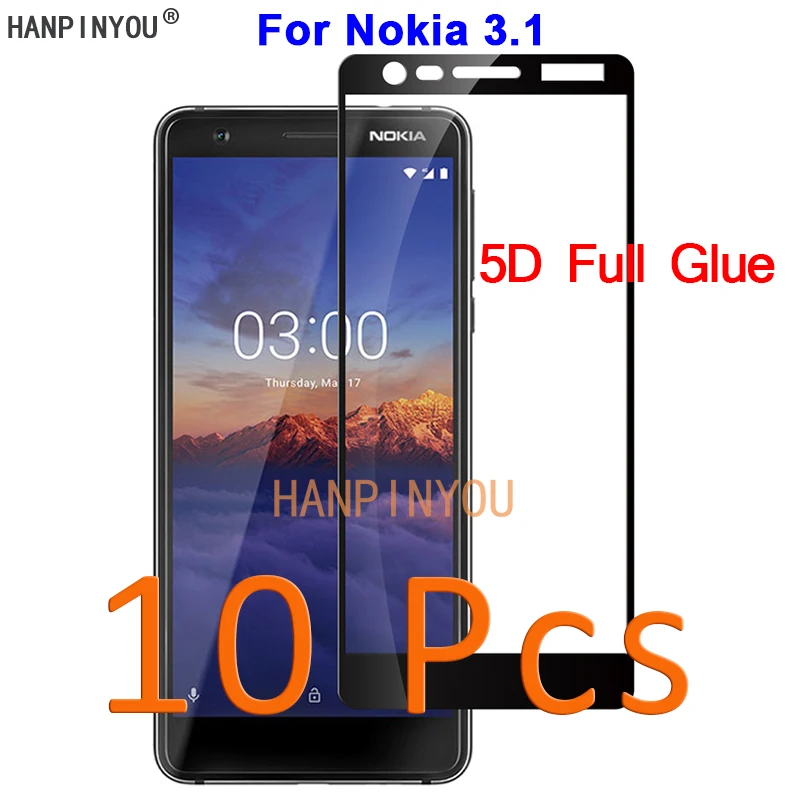 10 шт./лот для Nokia 3,1 TA-1049 TA-1057 TA-1063 TA-1070 5D полное покрытие из клея закаленная Защитная стеклянная пленка для экрана
10 шт./лот для Nokia 3,1 TA-1049 TA-1057 TA-1063 TA-1070 5D полное покрытие из клея закаленная Защитная стеклянная пленка для экрана
