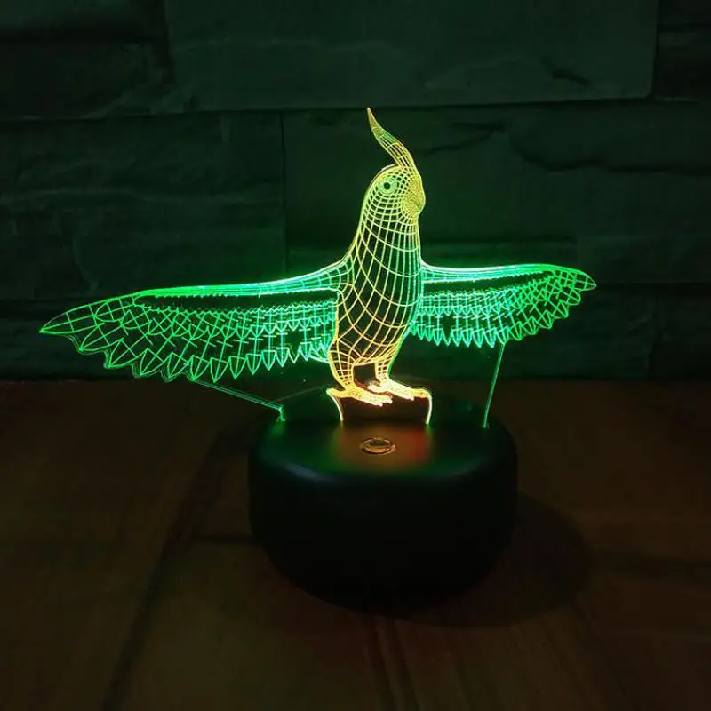 Parrot Led 3d Colorful Night Light Creative Visual Touch Charging Gift Usb 3d lamp Christmas decorative lights
Parrot Led 3d Colorful Night Light Creative Visual Touch Charging Gift Usb 3d lamp Christmas decorative lights