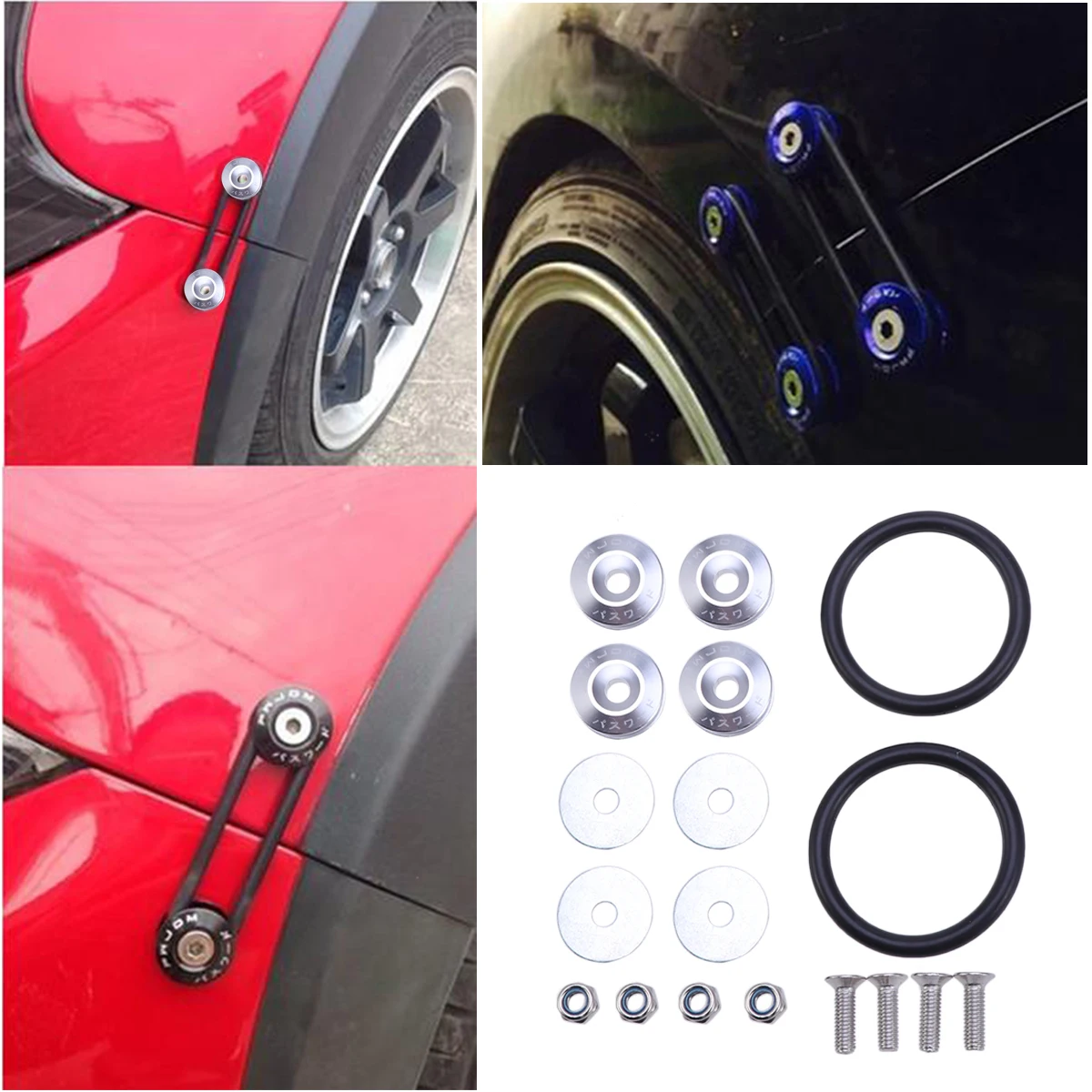 1 Set Fastener Fixed Button Kit For Car Vehicles Aluminium Alloy Front Rear Bumper Trunk Fender Auto Vehicle Styling | Автомобили и