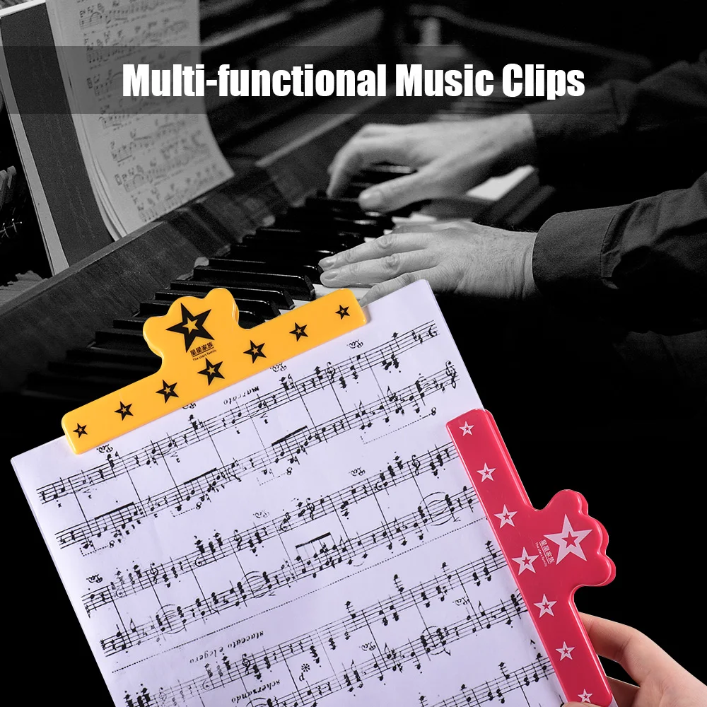 Multi-function Music Book Clips Colorful Page Holder Paper Clamp Great Accessories for Musical Players Pack of 5PCS
Multi-function Music Book Clips Colorful Page Holder Paper Clamp Great Accessories for Musical Players Pack of 5PCS