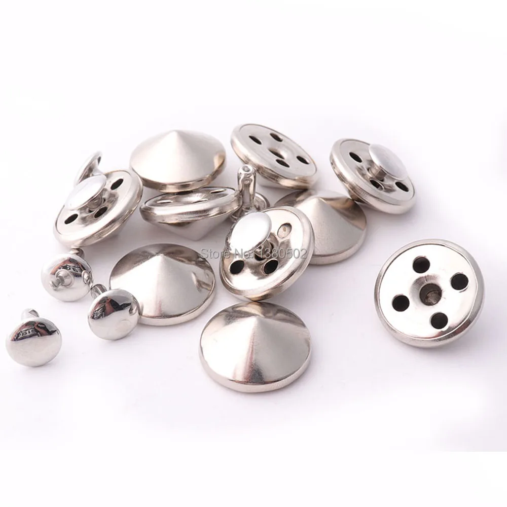 50sets 10/11/18mm Cone shape metal Rivets Rapid Spike Rivets Studs Decorative for belt garment Leather craft
50sets 10/11/18mm Cone shape metal Rivets Rapid Spike Rivets Studs Decorative for belt garment Leather craft