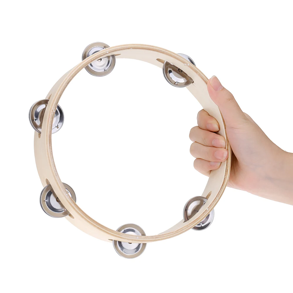 8" Hand Held Tambourine Bell Wood Headless Tambourine Bell with Metal Single Row JinglesChildren Educational Musical Toy for
8" Hand Held Tambourine Bell Wood Headless Tambourine Bell with Metal Single Row JinglesChildren Educational Musical Toy for