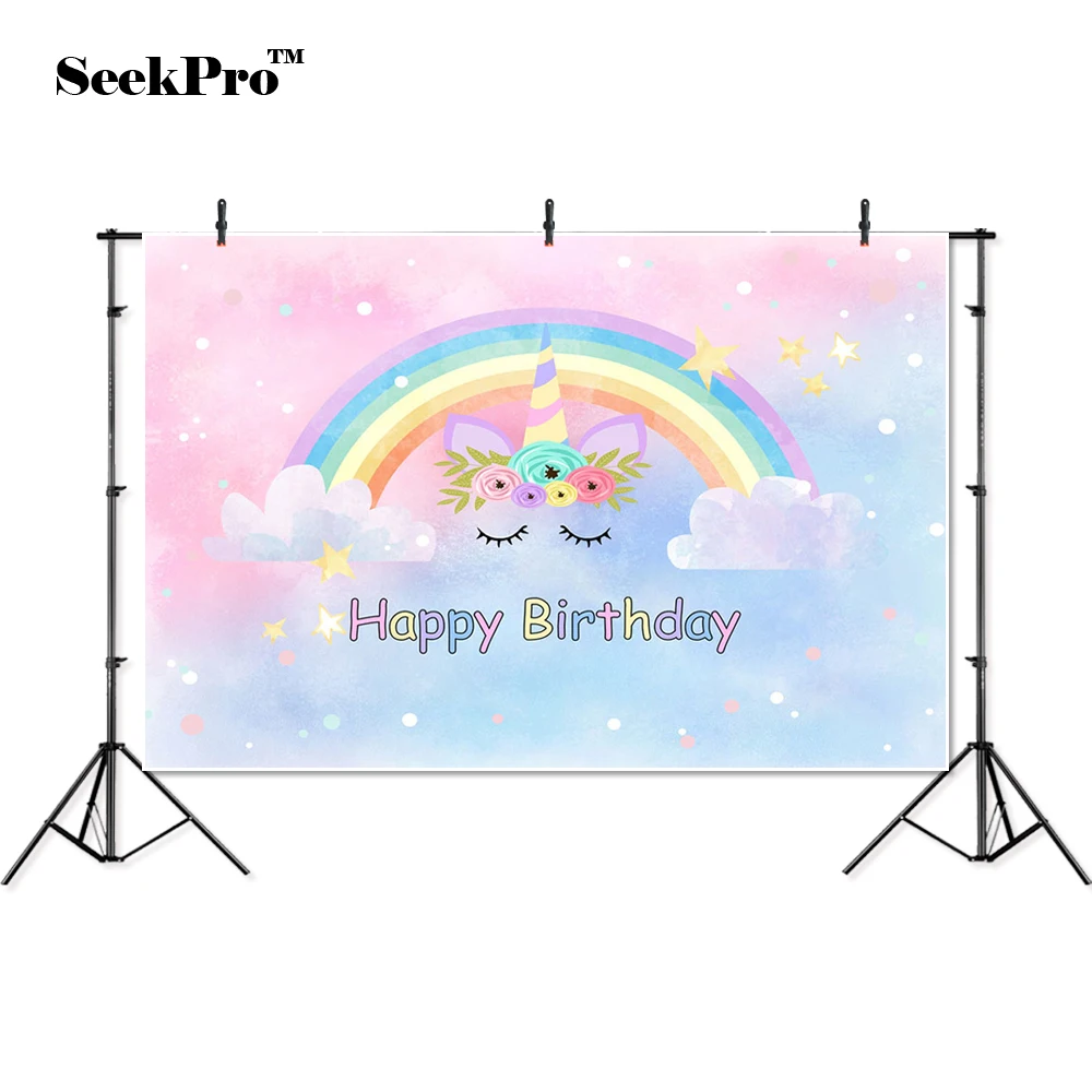 thin vinyl happy birthday unicorn rainbow flowers children photo Backgrounds Professional indoor Photographic studio Backdrops
thin vinyl happy birthday unicorn rainbow flowers children photo Backgrounds Professional indoor Photographic studio Backdrops