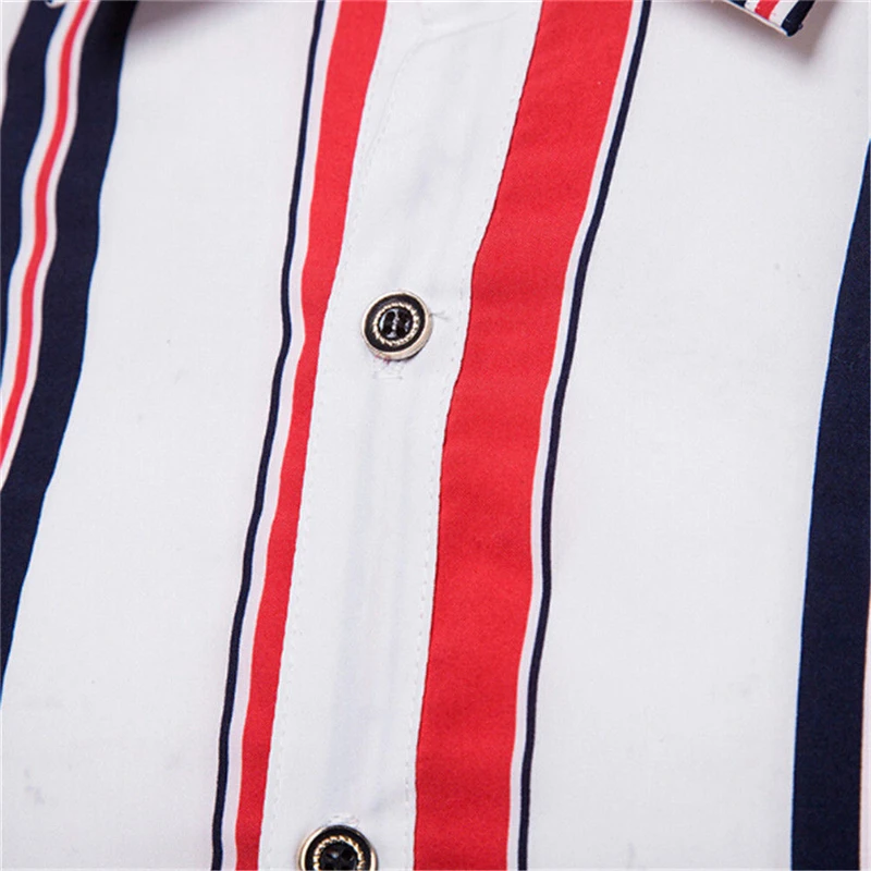 Mens Slim Fit Long Sleeve Striped Cotton Shirt Male Casual Button Business Dress Shirt Smart Casual Henley Shirts Tops
Mens Slim Fit Long Sleeve Striped Cotton Shirt Male Casual Button Business Dress Shirt Smart Casual Henley Shirts Tops