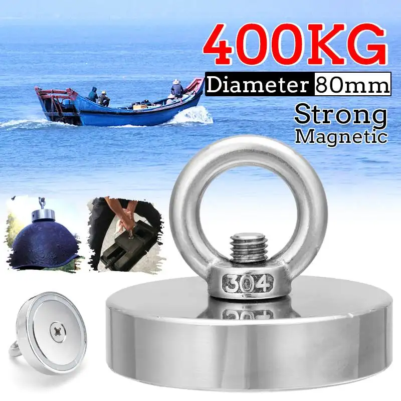 400KG Strong Salvage Magnet Fishing Magnets Deep Sea Salvage Fishing Hook Neodymium Magnet Treasure Hunters Holder with Ring
400KG Strong Salvage Magnet Fishing Magnets Deep Sea Salvage Fishing Hook Neodymium Magnet Treasure Hunters Holder with Ring