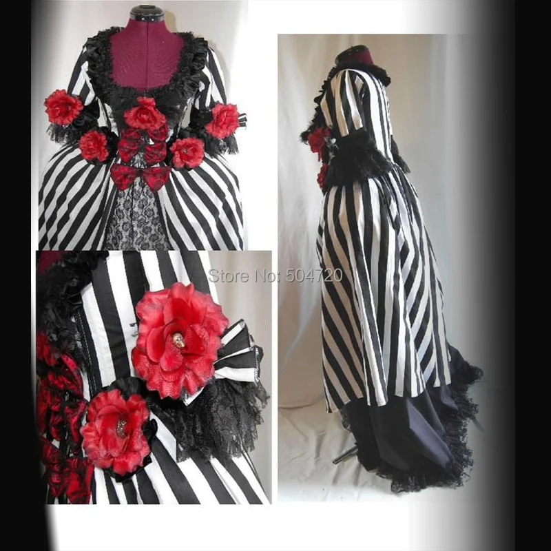 Tailored!stripe Vintage costumes 18th Duchess Retro medieval Renaissance Reenactment Theatre Civil war Victorian dress HL-409
Tailored!stripe Vintage costumes 18th Duchess Retro medieval Renaissance Reenactment Theatre Civil war Victorian dress HL-409