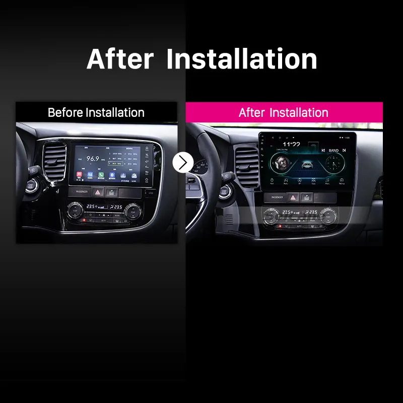 Seicane 2din GPS навигация Android 9 1 автомобильный мультимедийный плеер для Mitsubishi OUTLANDER 2014