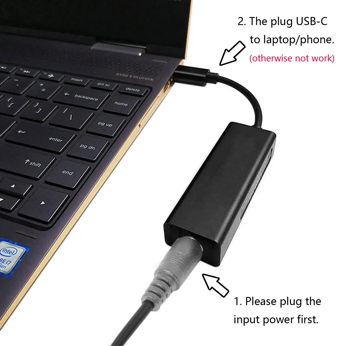 CYDZ DC 5.5*2.1mm Jack Input to USB-C Type-C Power Plug Charge Cable 45w for Laptop Phone
CYDZ DC 5.5*2.1mm Jack Input to USB-C Type-C Power Plug Charge Cable 45w for Laptop Phone