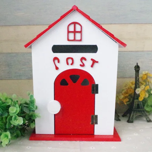Home Furnishing Mailbox Hang The Wall Children Photography Prop A Decoration Wooden Ornament Log Cabin |
