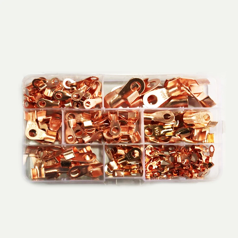 185pcs Open Barrel Wire Crimp Copper Ring Lugs Terminal Connector Kit 5A 10A 20A 30A 40A 50A 60A 100A
185pcs Open Barrel Wire Crimp Copper Ring Lugs Terminal Connector Kit 5A 10A 20A 30A 40A 50A 60A 100A